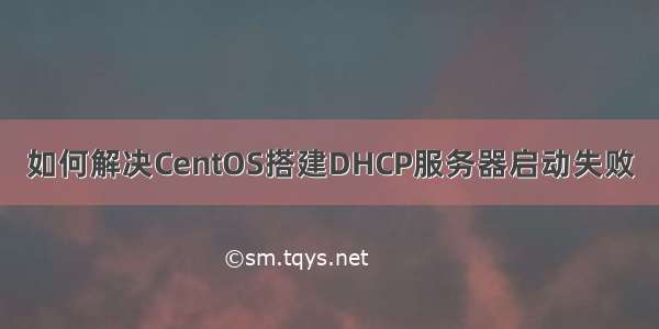 如何解决CentOS搭建DHCP服务器启动失败