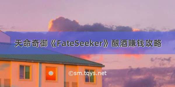 天命奇御《FateSeeker》酿酒赚钱攻略