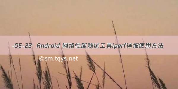-05-22  Android 网络性能测试工具iperf详细使用方法