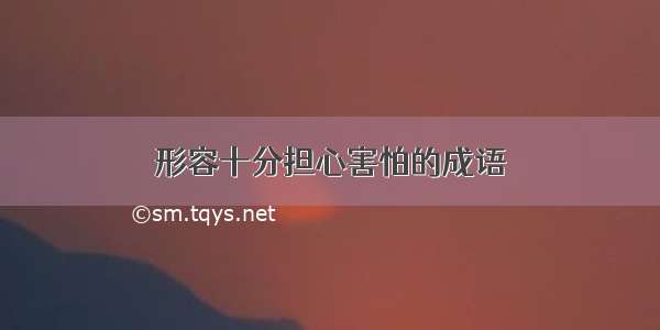 形容十分担心害怕的成语