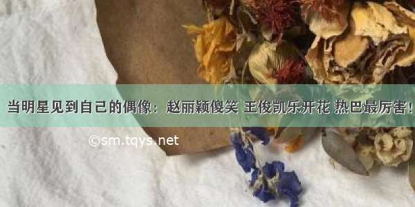 当明星见到自己的偶像：赵丽颖傻笑 王俊凯乐开花 热巴最厉害！