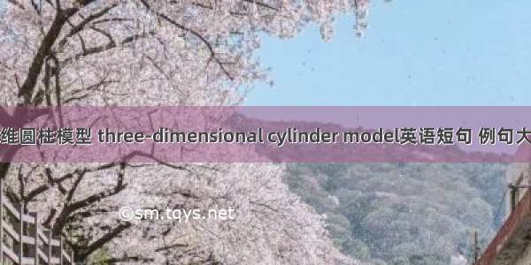 三维圆柱模型 three-dimensional cylinder model英语短句 例句大全