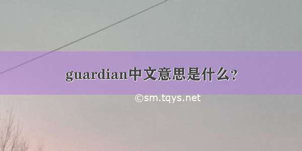 guardian中文意思是什么？