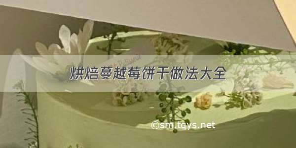 烘焙蔓越莓饼干做法大全