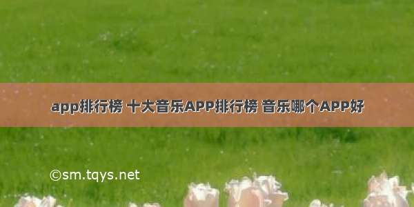 app排行榜 十大音乐APP排行榜 音乐哪个APP好