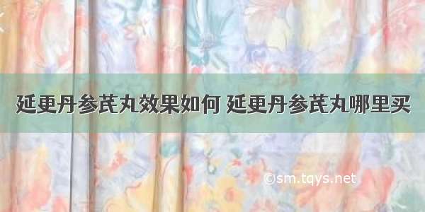 延更丹参芪丸效果如何 延更丹参芪丸哪里买