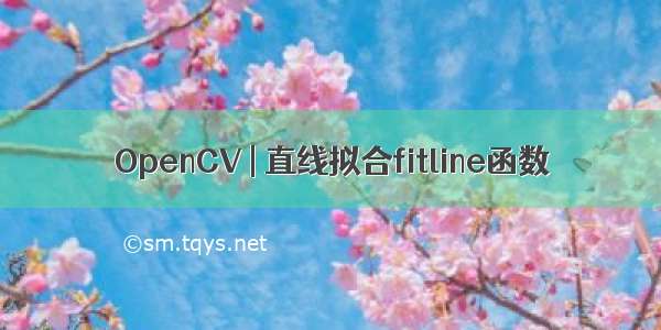 OpenCV | 直线拟合fitline函数