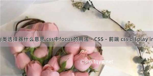 css伪类选择器什么意思 css中focus的用法 – CSS – 前端 css display initial