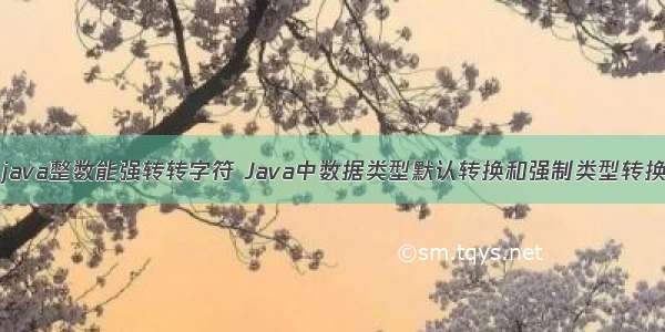 java整数能强转转字符 Java中数据类型默认转换和强制类型转换