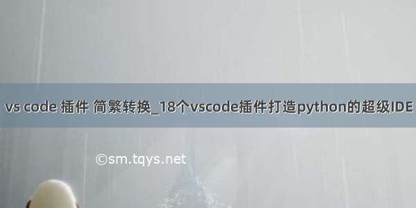 vs code 插件 简繁转换_18个vscode插件打造python的超级IDE