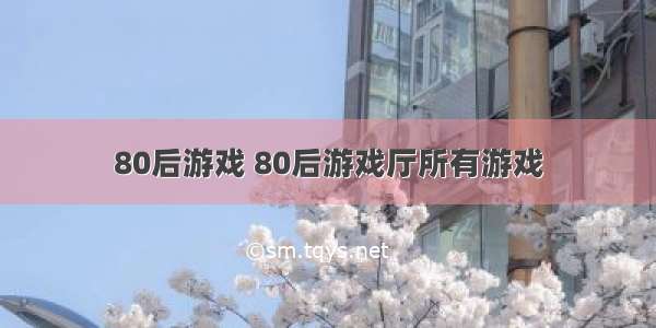 80后游戏 80后游戏厅所有游戏