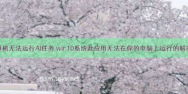 你的计算机无法运行AI任务 win10系统此应用无法在你的电脑上运行的解决方法...