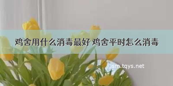 鸡舍用什么消毒最好 鸡舍平时怎么消毒