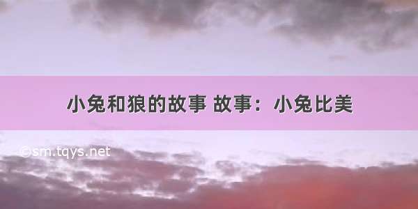 小兔和狼的故事 故事：小兔比美