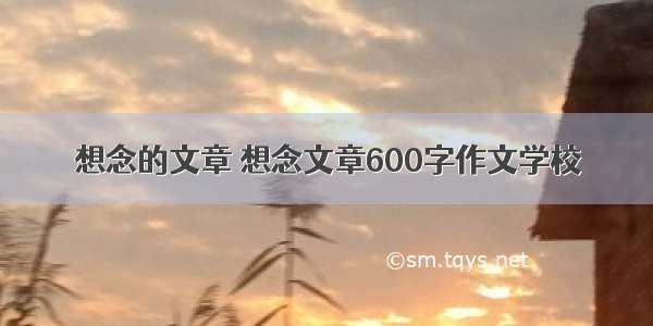 想念的文章 想念文章600字作文学校