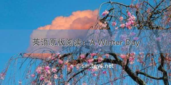 英语原版阅读：A Winter Day