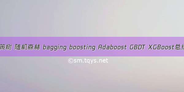 决策树 随机森林 bagging boosting Adaboost GBDT XGBoost总结