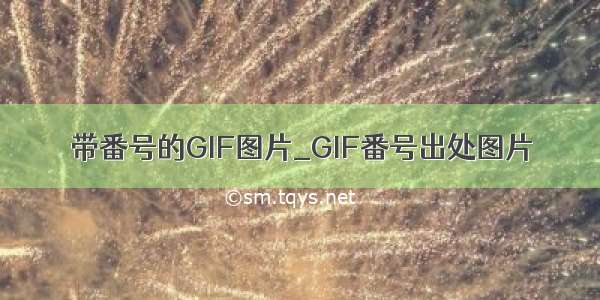 带番号的GIF图片_GIF番号出处图片