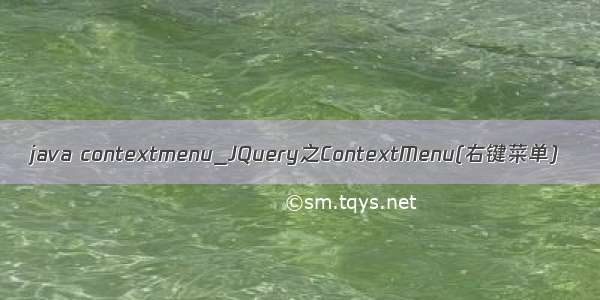 java contextmenu_JQuery之ContextMenu(右键菜单)