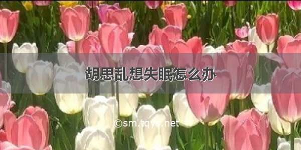 胡思乱想失眠怎么办