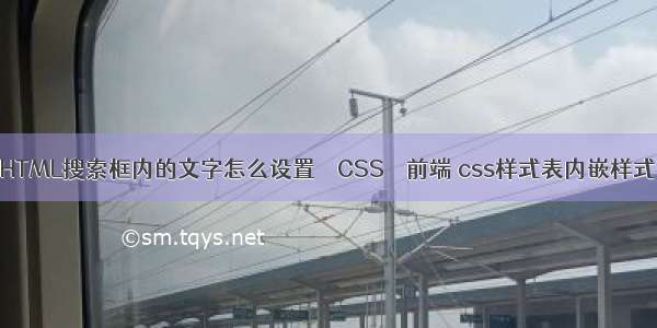 HTML搜索框内的文字怎么设置 – CSS – 前端 css样式表内嵌样式