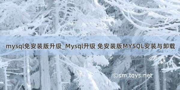mysql免安装版升级_Mysql升级 免安装版MYSQL安装与卸载
