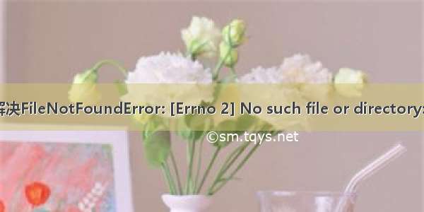 成功解决FileNotFoundError: [Errno 2] No such file or directory: &#039;C:\\