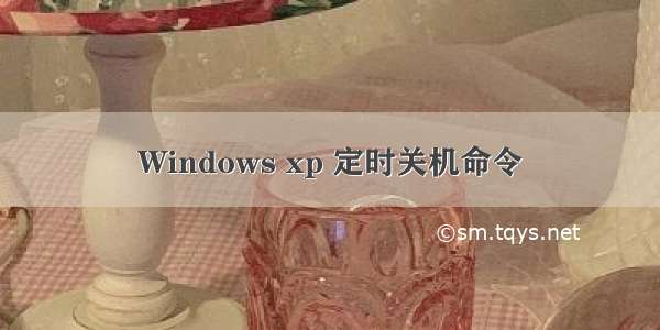 Windows xp 定时关机命令