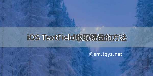 iOS TextField收取键盘的方法