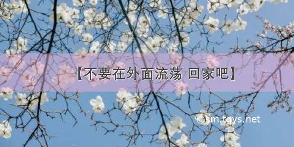 【不要在外面流荡 回家吧】