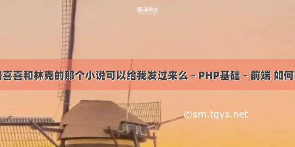 主角是路喜喜和林克的那个小说可以给我发过来么 – PHP基础 – 前端 如何配置php