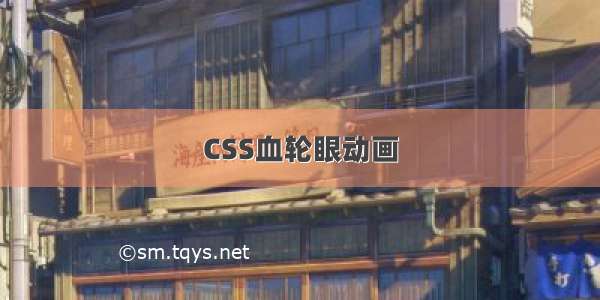 CSS血轮眼动画