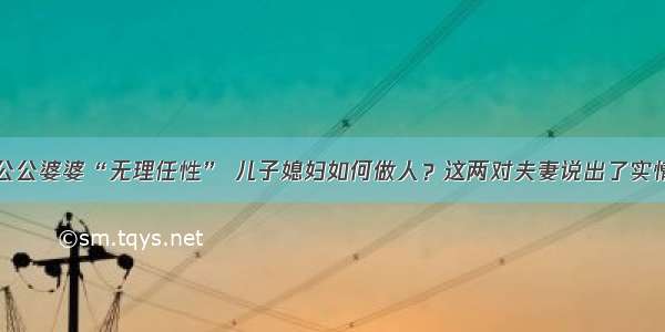 公公婆婆“无理任性” 儿子媳妇如何做人？这两对夫妻说出了实情