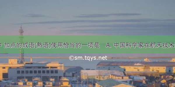 下列各句中 加点的成语(熟语)使用恰当的一项是　A. 中国科学家在航天技术研究领域中