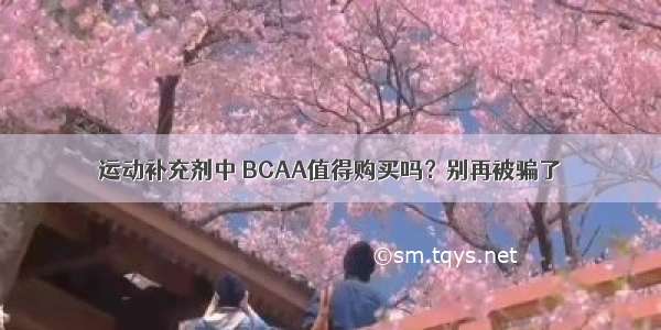 运动补充剂中 BCAA值得购买吗？别再被骗了