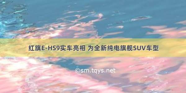 红旗E-HS9实车亮相 为全新纯电旗舰SUV车型