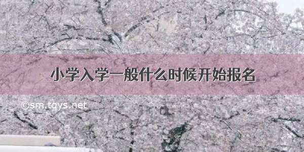 小学入学一般什么时候开始报名