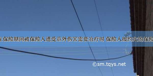 （ ）是指在保险期间被保险人遭受意外伤害需要冶疗时 保险人按约定的保险金额给付医