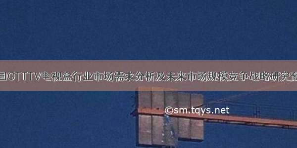 中国OTTTV电视盒行业市场需求分析及未来市场规模竞争战略研究预测