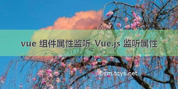 vue 组件属性监听_Vue.js 监听属性