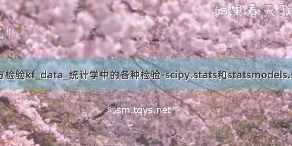 python卡方检验kf_data_统计学中的各种检验-scipy.stats和statsmodels.stats的使用