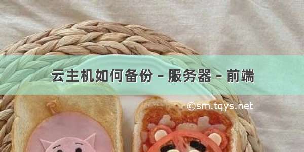 云主机如何备份 – 服务器 – 前端