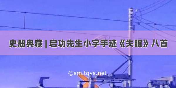 史册典藏 | 启功先生小字手迹《失眠》八首