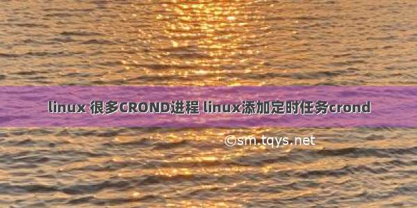 linux 很多CROND进程 linux添加定时任务crond