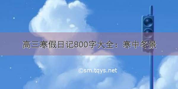 高三寒假日记800字大全：寒中冬景