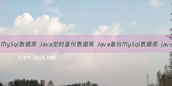Java定时备份MySql数据库 Java定时备份数据库 Java备份MySql数据库 java定时备份my