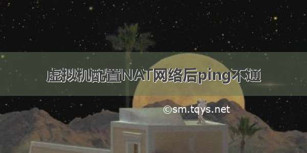 虚拟机配置NAT网络后ping不通