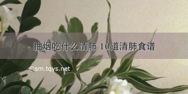 抽烟吃什么清肺 10道清肺食谱