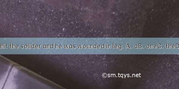 A bullet hit the solider and he was wounded in leg. A. aB. oneC. theD. His