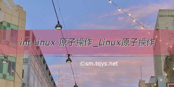 int linux 原子操作_Linux原子操作